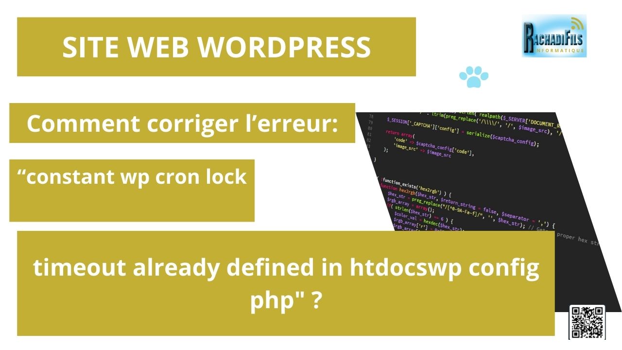 You are currently viewing Comment corriger l’erreur: « constant wp cron lock timeout already defined in htdocswp config php » ? d’un site wordPress avec LWS