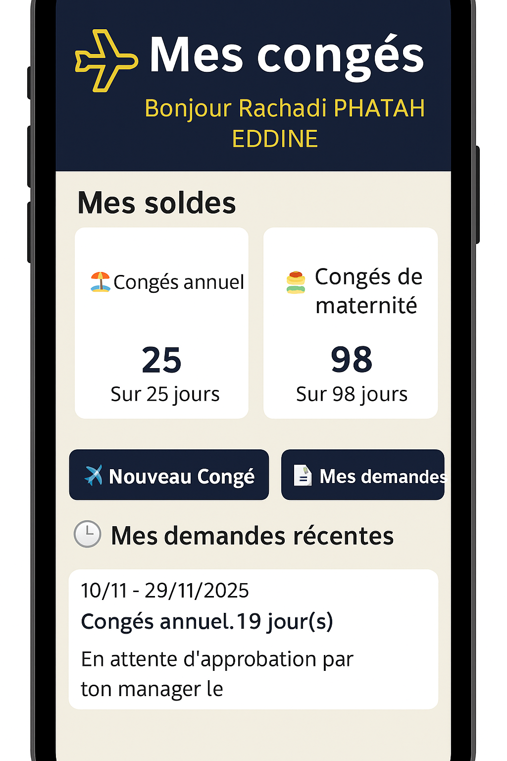 Application de Demande de Congés – Version Power Apps (Modèle Prêt à l’Emploi) – Image 3