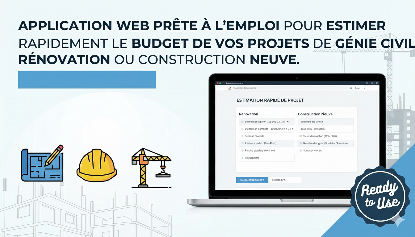 Application web de simulation de budget de construction/renovation en génie civil